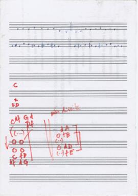 Partitura e letra de canção