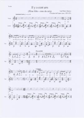 Parte de voz e guitarra da canção "Il y a cent ans"