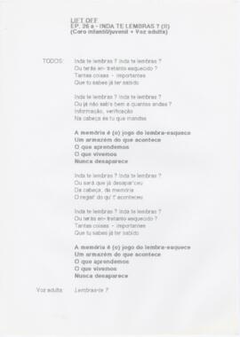 Ep. 26a - Inda te lembras? (II)