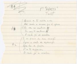 Letra de canção "Fim de Verão"