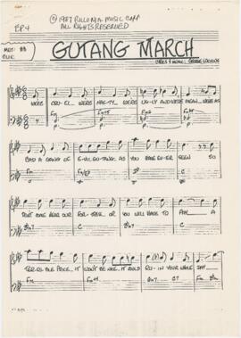 Partitura da canção "Gutang march"