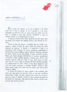 Fotocópia de "Arte Poética - I"