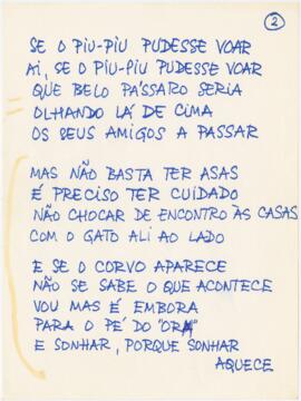 Letra de canção de série de animação televisiva