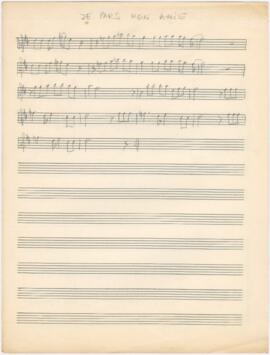 Partitura de canção "Je pars mon amie"
