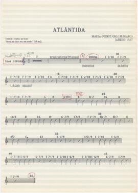 Cifras para cordas sintetizadas da canção "Atlântida"