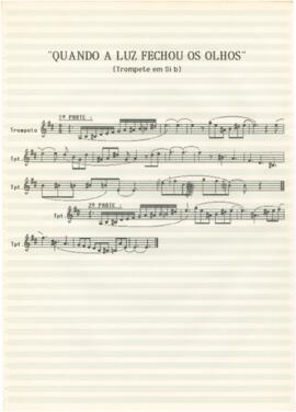 Parte de trompete da canção "Quando a luz fechou os olhos"