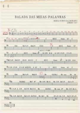 Cifras para cordas da canção "Balada das meias-palavras"