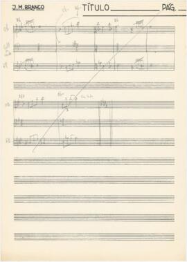 Partitura e cifras rasurada