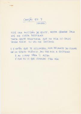 Letra da canção "Canção Ep. 7" + partitura