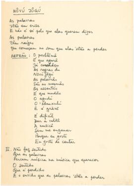 Letra da canção "Nôvú jôgú" ("Arrocachula")