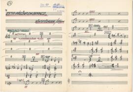 Parte de sintetizador / cordas da canção "Esta página em branco"