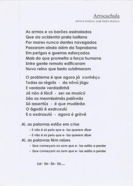 Letra da canção "Arrocachula"