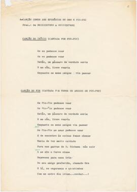 Letra de canções de séries de animação televisiva