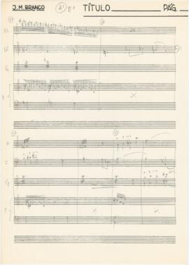 Partitura / rascunho do 1º andamento de "Fantaisie Languedocienne"