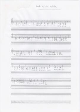 Partitura da canção "Tenho dó das estrelas"