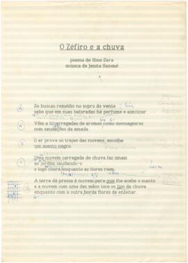 Letra da canção "O Zéfiro e a chuva"