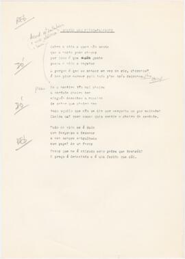 Letra da canção "Balada das meias-palavras"