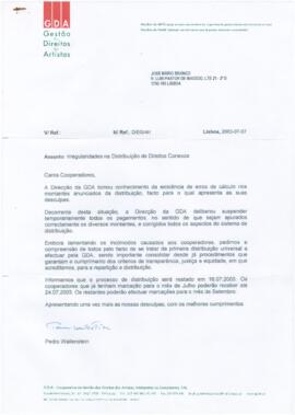 Correspondência da GDA