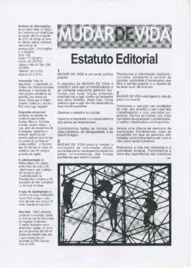 Mudar de Vida - Estatuto editorial