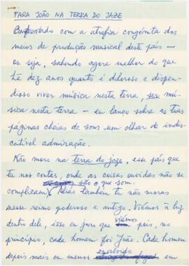 Texto de José Mário Branco para o livro "João na Terra do Jaze"