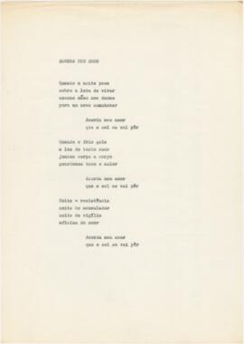 Letra da canção "Acorda meu amor"