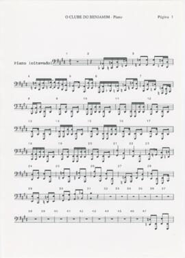 Parte de piano (oitavado) de "O clube do Benjamim"