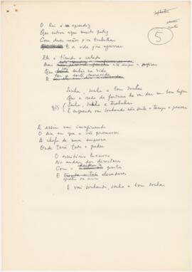 Letra da canção "Canção do aprendiz sonhador"