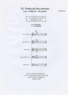 
Tenho dó das estrelas (orq. cordas - Bb pedal)
