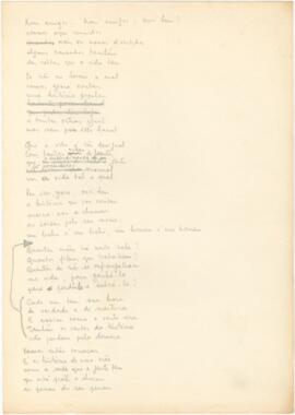 Letra de versão preliminar de "Prólogo"