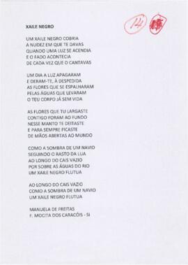 Letra da canção "Xaile negro"