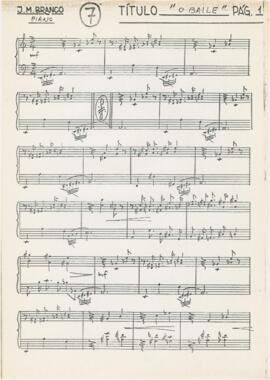 Parte de piano de "O baile"