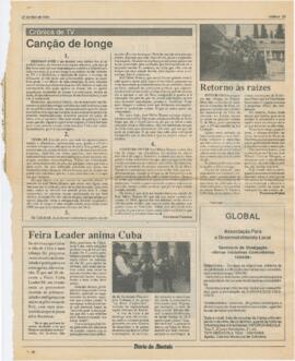 Recorte de jornal + registo de correspondência