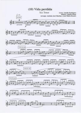 Parte de saxofone soprano da canção "Vida perdida"
