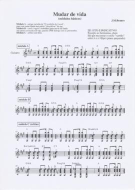 Partitura e cifras de "Mudar de Vida"