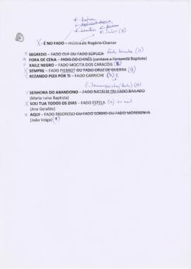 Lista de canções