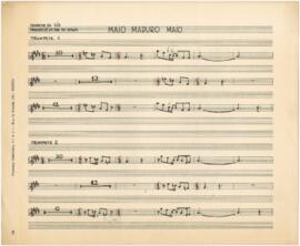 Partes de trompete 1 e trompete 2 da canção "Maio Maduro Maio" + parte de trompete da c...