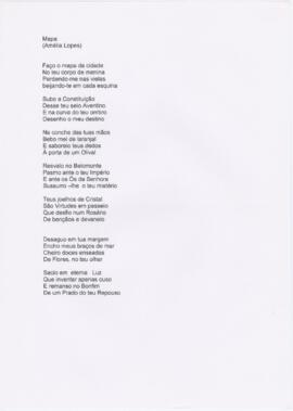 Poema / letra da canção "Mapa"