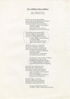 Letra da canção "Ela tinha uma amiga"