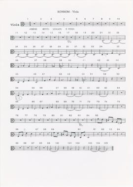 Parte de viola de arco de "Onde estás Ronrom?"