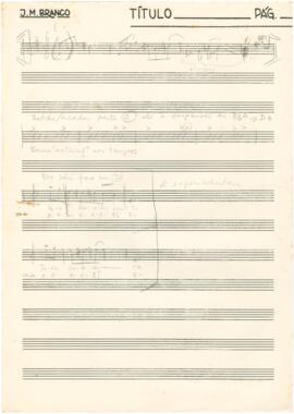 Partitura da canção "O Zéfiro e a chuva"