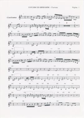 Parte de clarinete de "O pudim do Benjamim"
