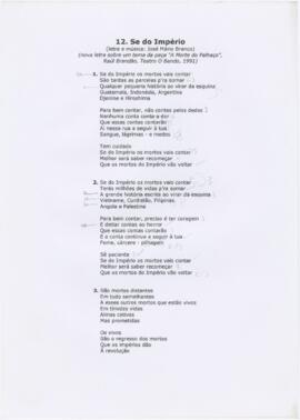 Letras da canção "Se do Império"
