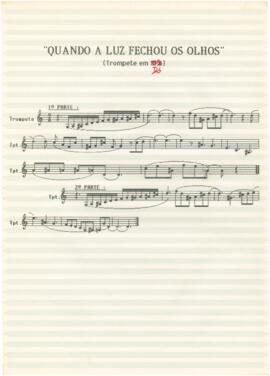 Parte de trompete da canção "Quando a luz fechou os olhos"