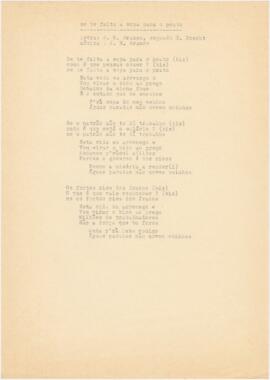 Letra da canção "Se te falta a sopa para o prato"