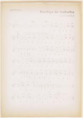 Parte de guitarra da canção "Cantiga de trabalho"