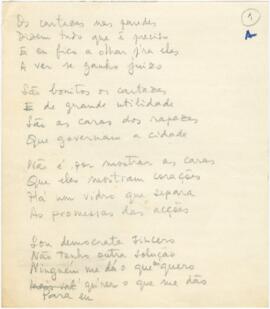 Poema "Os cartazes nas paredes"