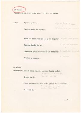 Letra da canção "Aqui há peixe"