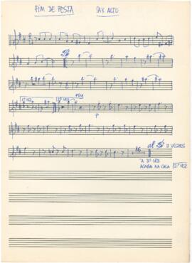 Parte de saxofone alto da canção "Fim de Festa"