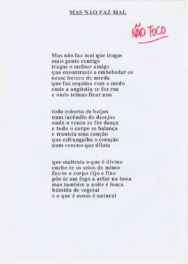 Letra da canção "Mas não faz mal"