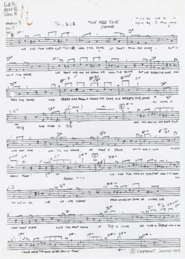 Partitura, cifras e letra da canção "We are the same"